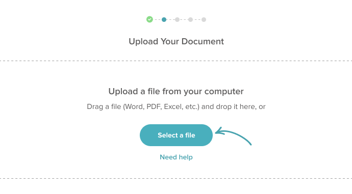 Upload a file from your computer