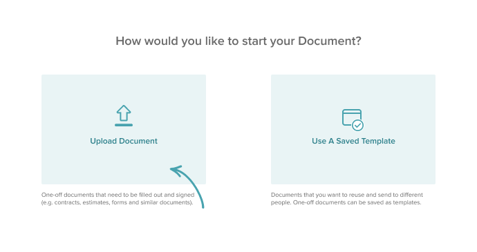 How would you like to start your Document?
