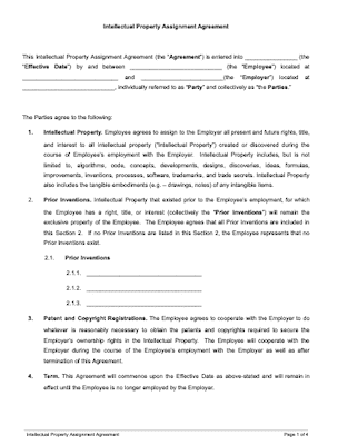 Intellectual Property Agreement Template from www.docsketch.com